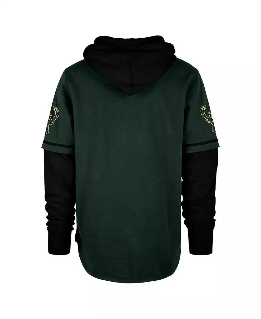 47 Brand Hunter Green Milwaukee Bucks Trifecta Shortstop Pullover Hoodie