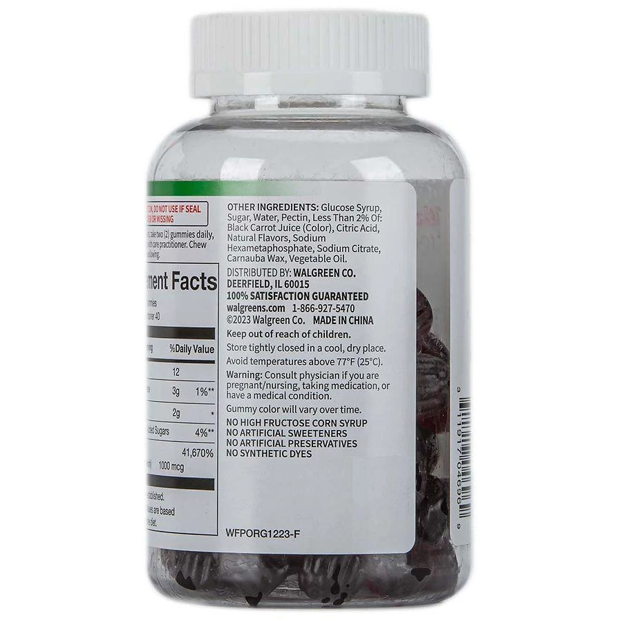 Walgreens Free & Pure Energy B12 1000 mcg Adult Gummy (40 days) Grape 4