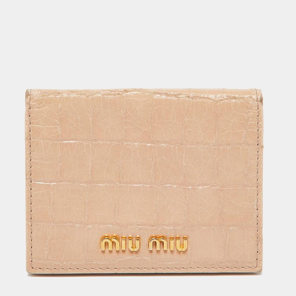 Miu Miu Leather Matelassé Card Holder - Bags - BeyondStyle