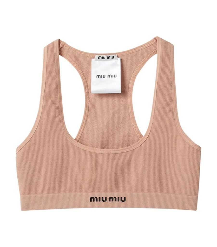 Miu Miu Seamless Racerback Crop Top 1