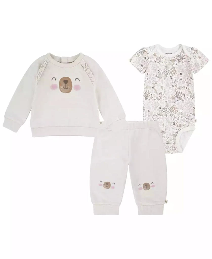 Huggies Baby Girls Crew, Bodysuit and Pants Set 1