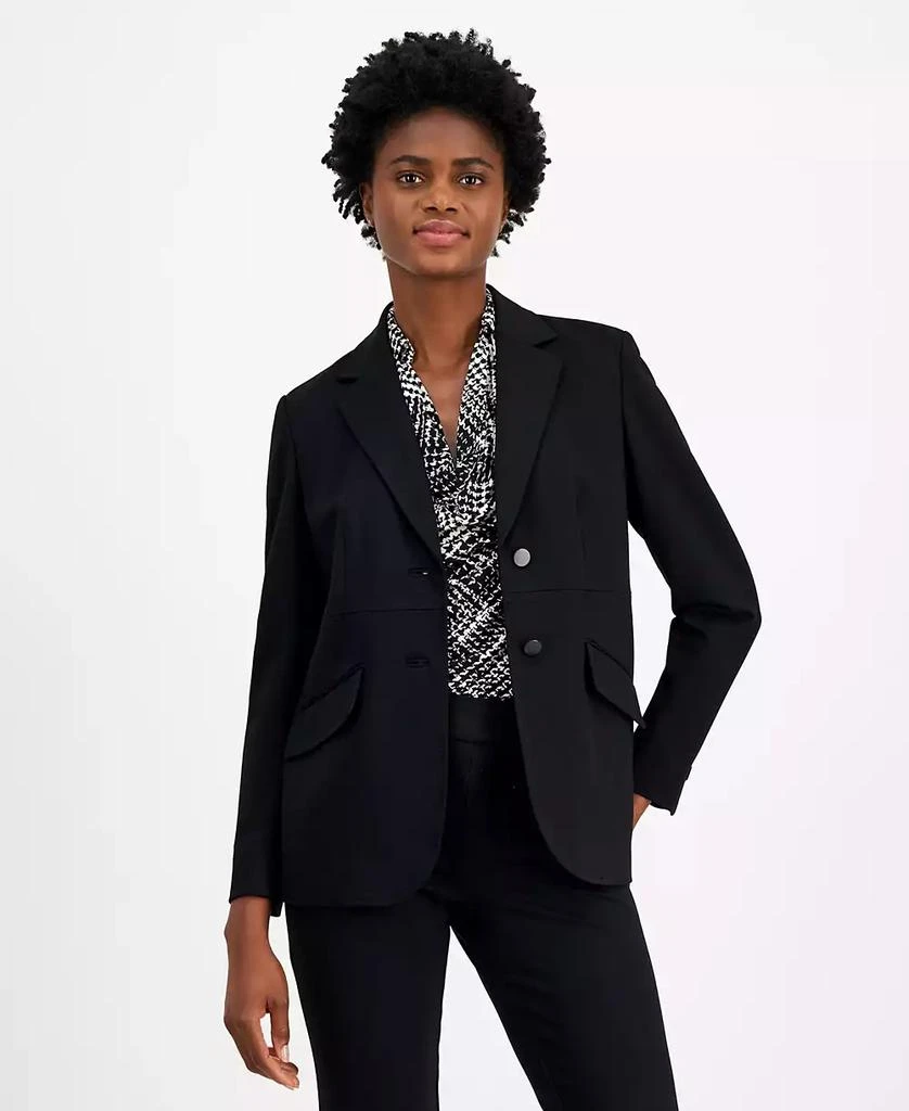 Anne Klein Women's Two-Button Compression Blazer 1