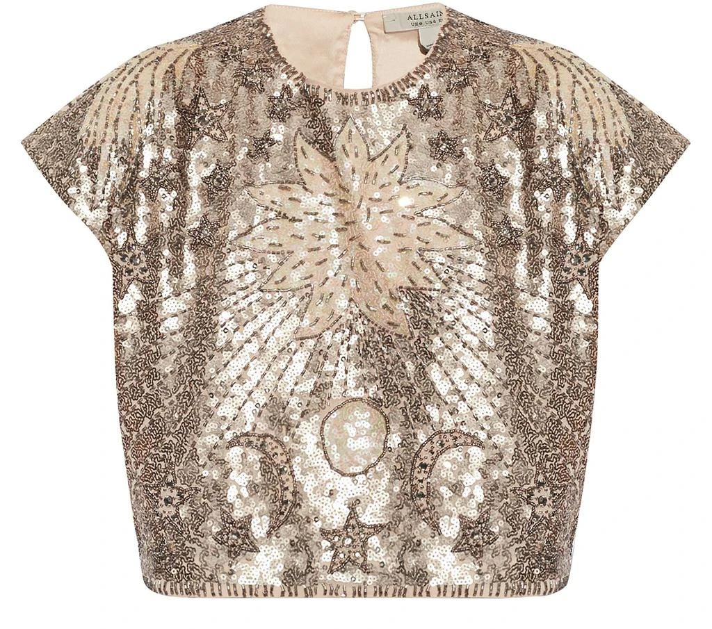 ALL SAINTS Etta sequinned top 1
