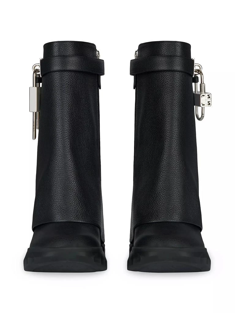 Givenchy Shark Lock Biker Ankle Boots in Grained Leather 5