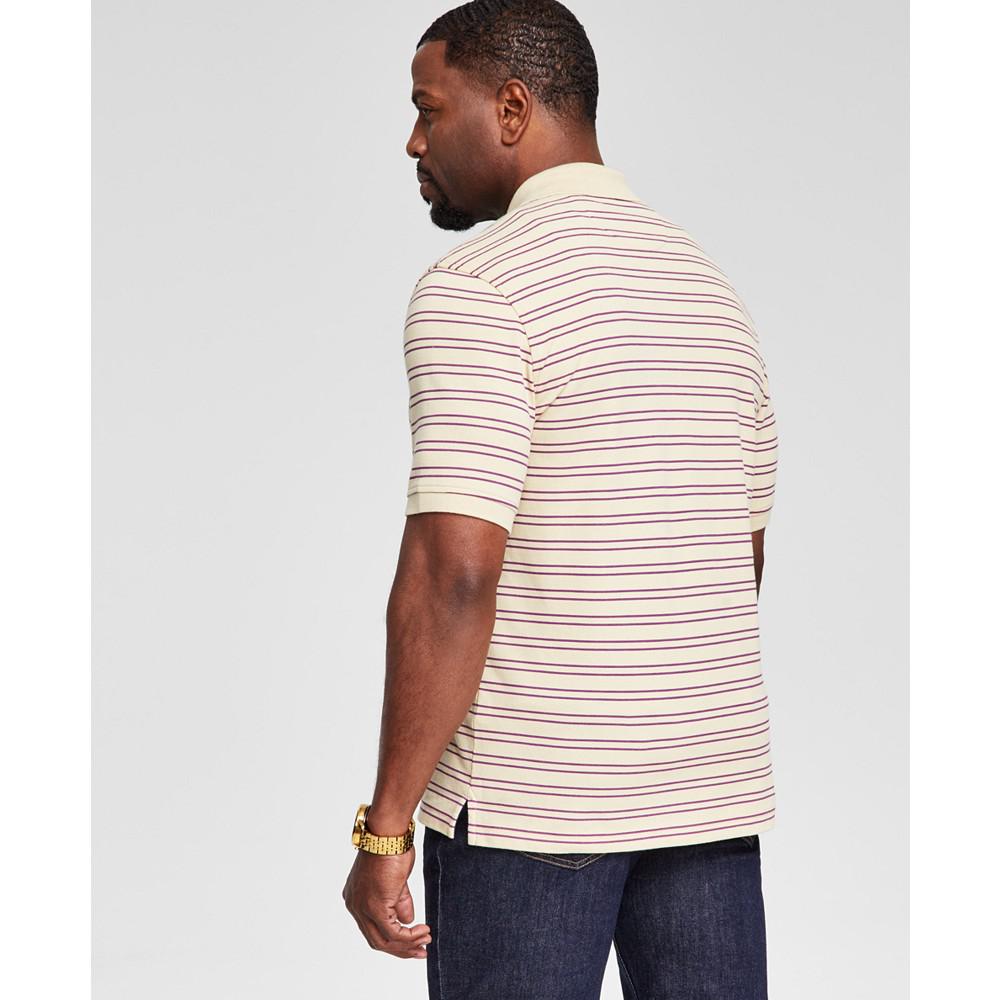 Club Room Men's Striped Short-Sleeve Polo Shirt, Created for Macy's