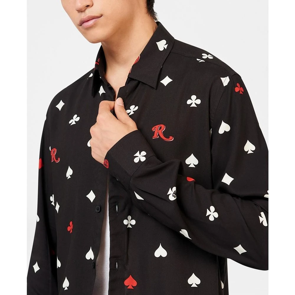 Ben Sherman Men's Rolling Stone Collaboration Card Suits Print Shirt 3