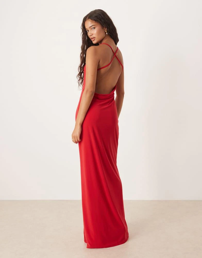 ASOS DESIGN square neck cami maxi dress with cowl back insert in rose  On  Sale Now with Up to 75% Off | Discover Exclusive Deals & Savings at  BeyondStyle  Authentic