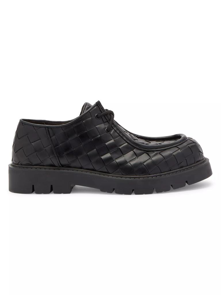 【関税&送料込み】Bottega Veneta Intrecciato Leather Shoes Bottega Veneta Intrecciato Leather Derby Shoes - Business