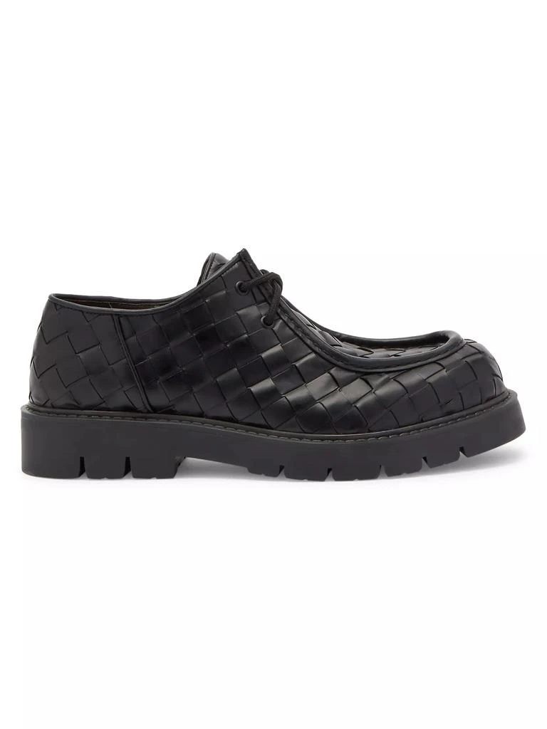 Bottega Veneta Intrecciato Leather Derby Shoes 1