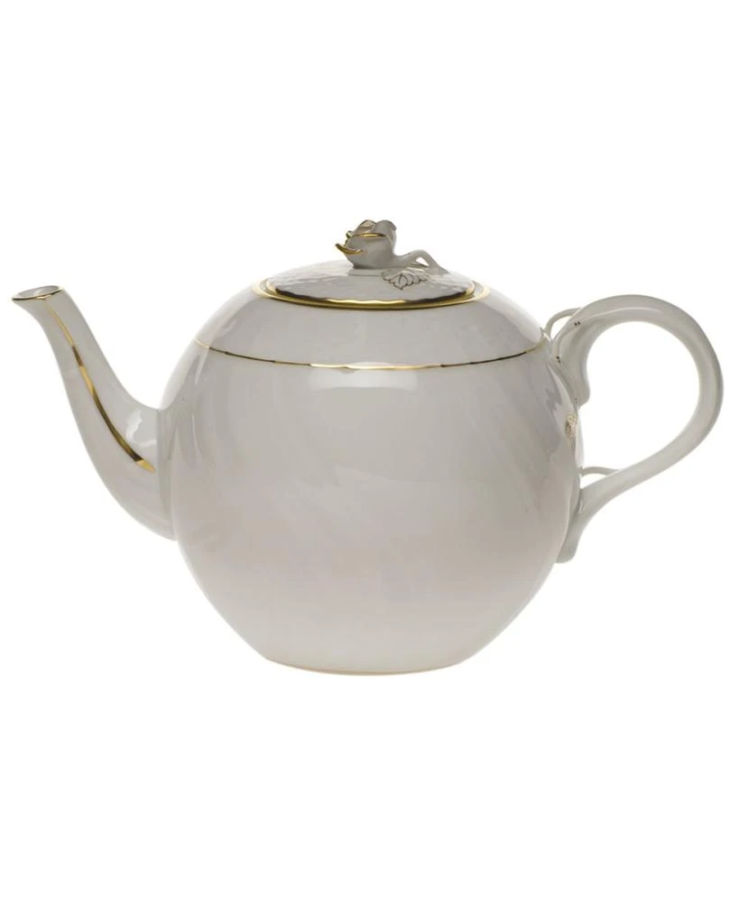 Herend Golden Edge Teapot with Rose 1
