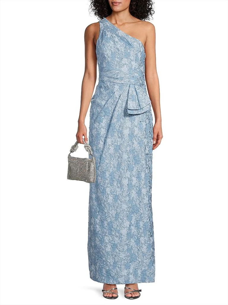 Aidan Mattox Textured Jacqaurd Column Gown 2