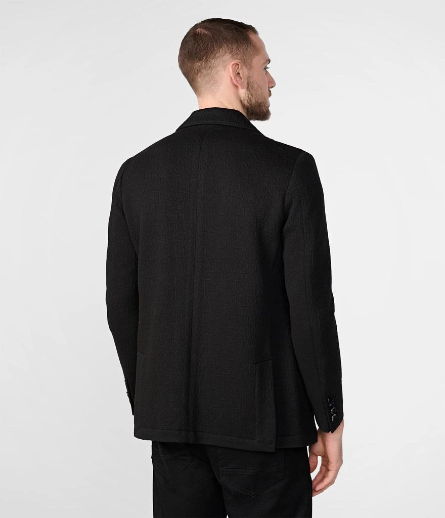 Karl Lagerfeld Paris MONOGRAM TEXTURED TWO-BUTTON BLAZER 2