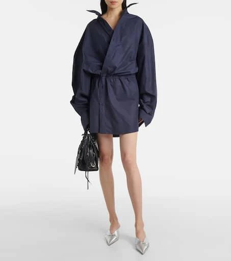 Balenciaga Knife Bow 40 metallic leather mules 3