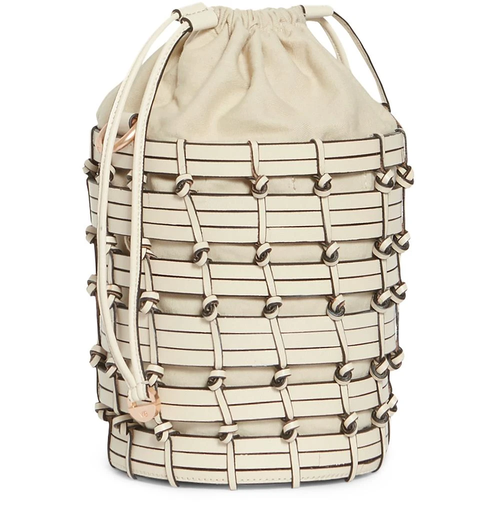 VANESSA BRUNO Small woven leather bucket bag 3