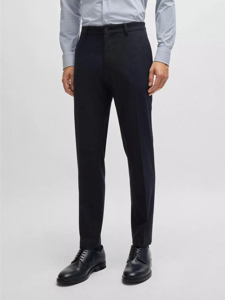Hugo Boss Slim Fit Trousers in Stretch Flannel 3