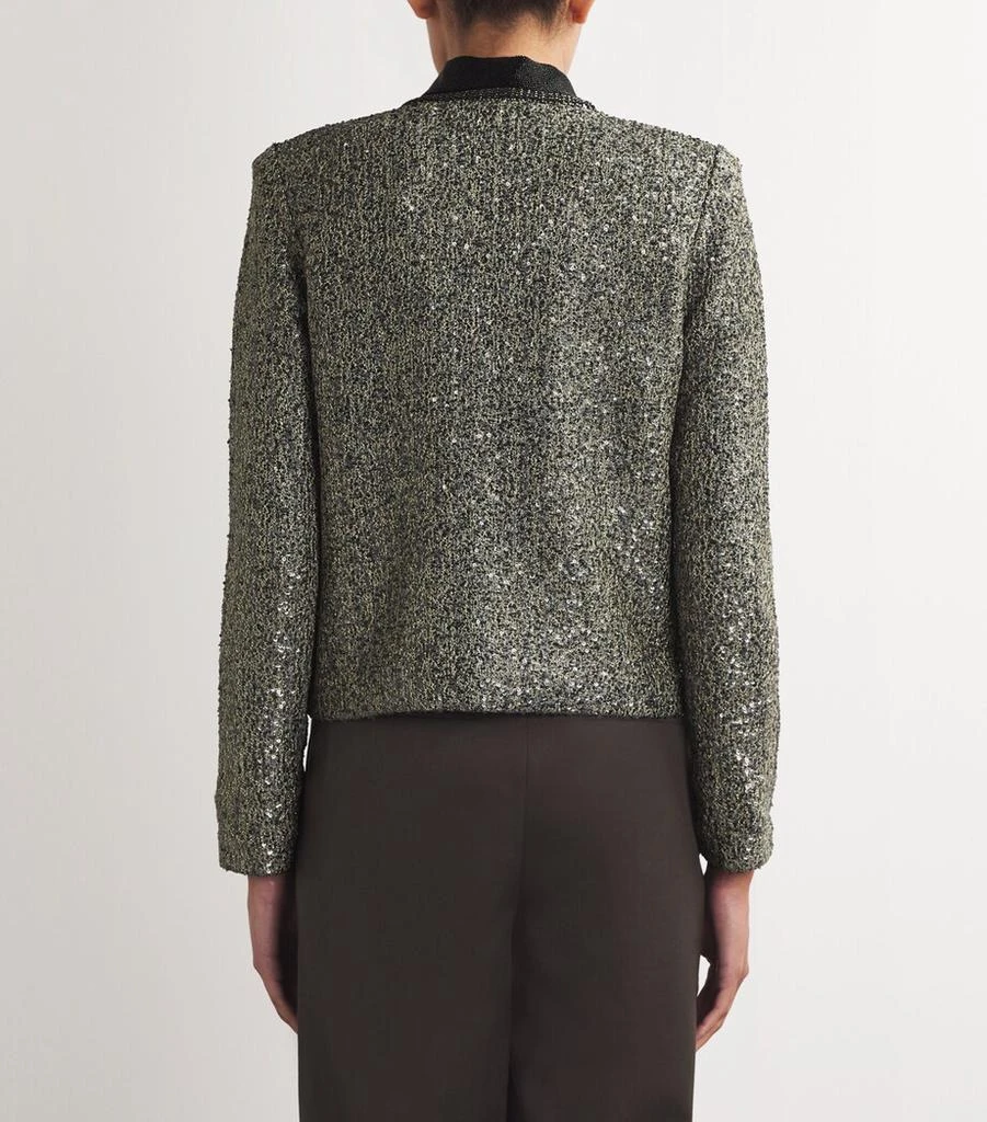 St. John Tweed Embellished Cropped Blazer 4