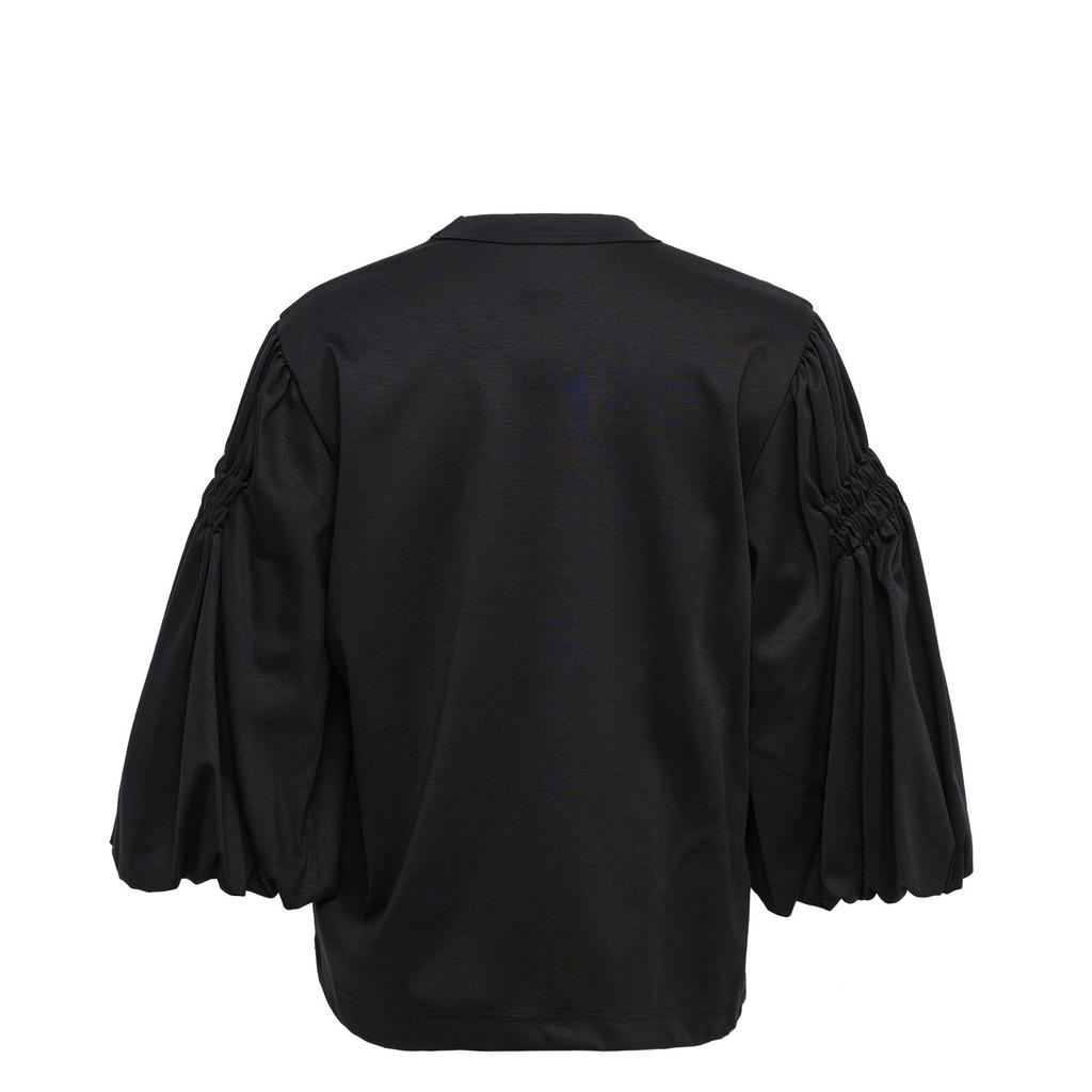 Noir Kei Ninomiya Ruched-Sleeved Crewneck T-Shirt – On Sale Now