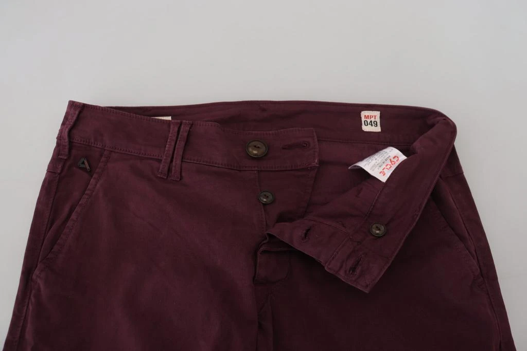 CYCLE CYCLE Maroon Cotton Stretch Skinny Casual  Pants 5