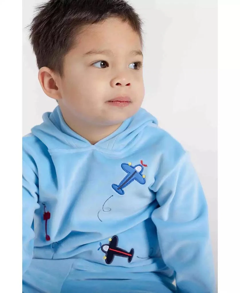 Florence Eiseman Baby Boys Sweatshirts Velour Hoodie With Airplanes 2