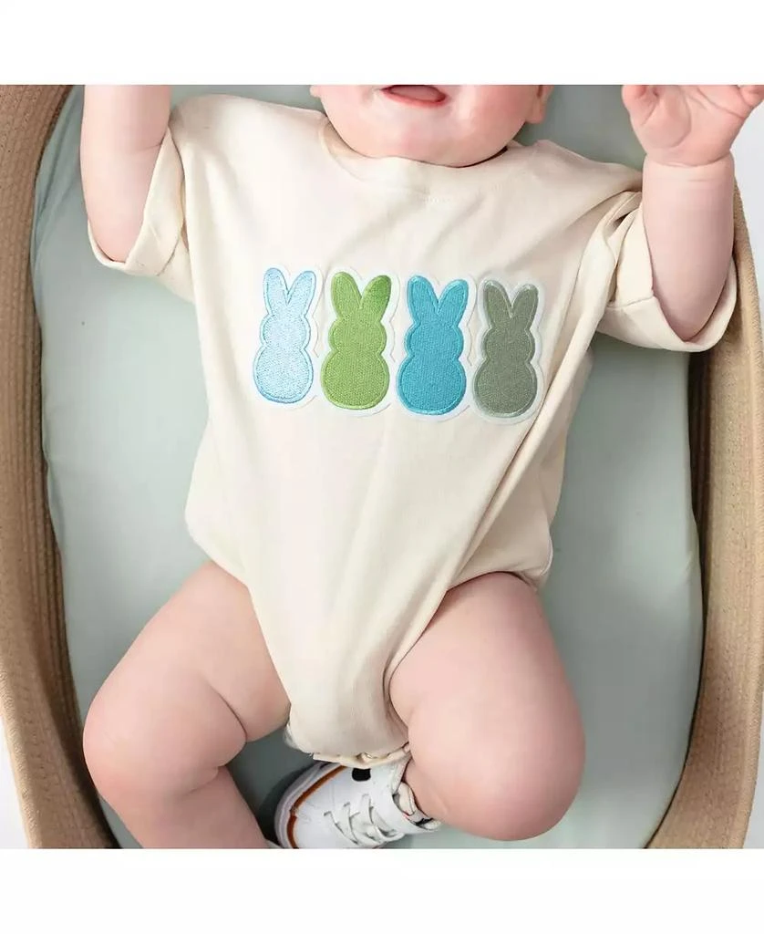 Sweet Wink Baby Boys Peeps Embroidered Patch Easter Short Sleeve Romper 3