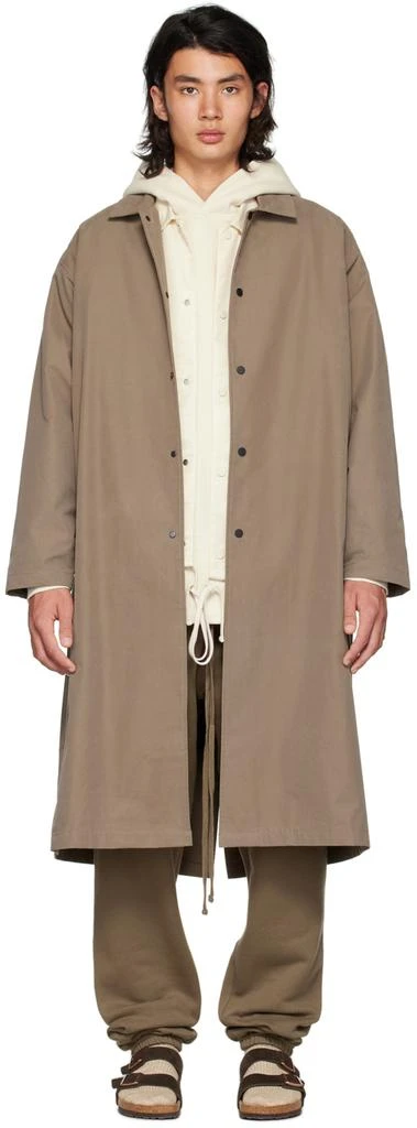 Essentials Brown Long Coat 1