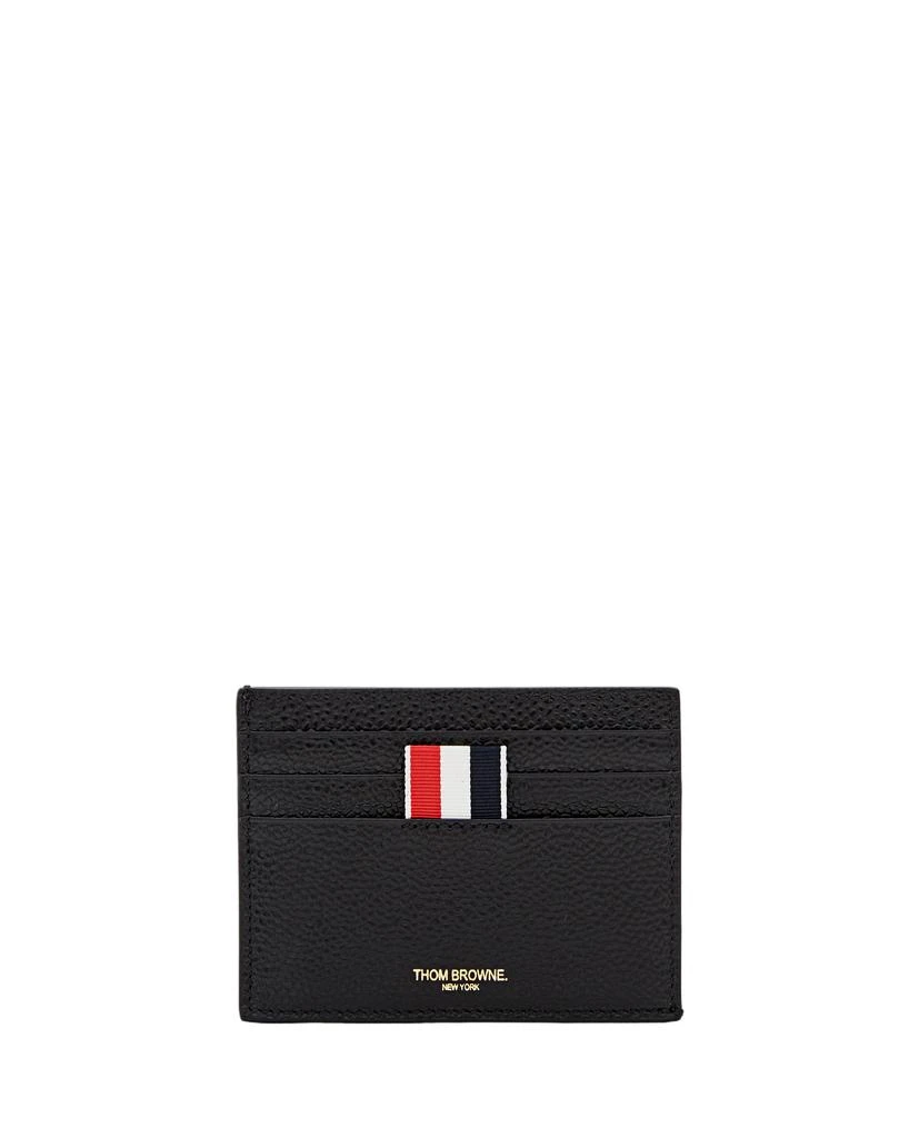 Thom Browne Black Pebble Grain Leather Cardholder
