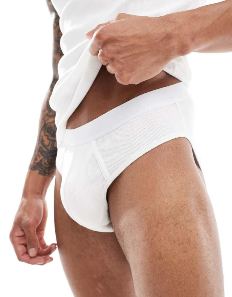 ASOS ASOS DESIGN vest and brief underwear set in white 3