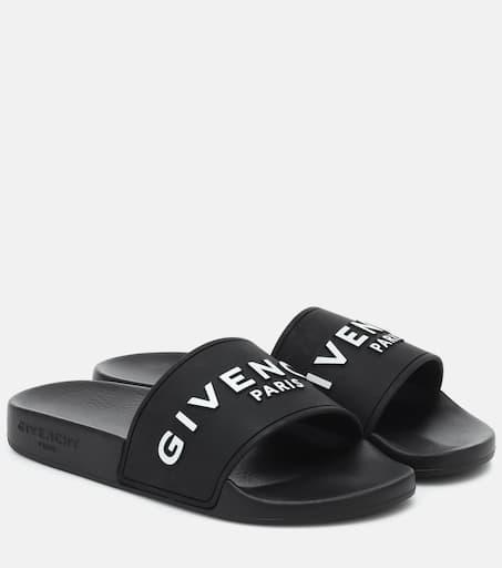 Givenchy Paris Flat logo slides - Slippers - Compare Prices