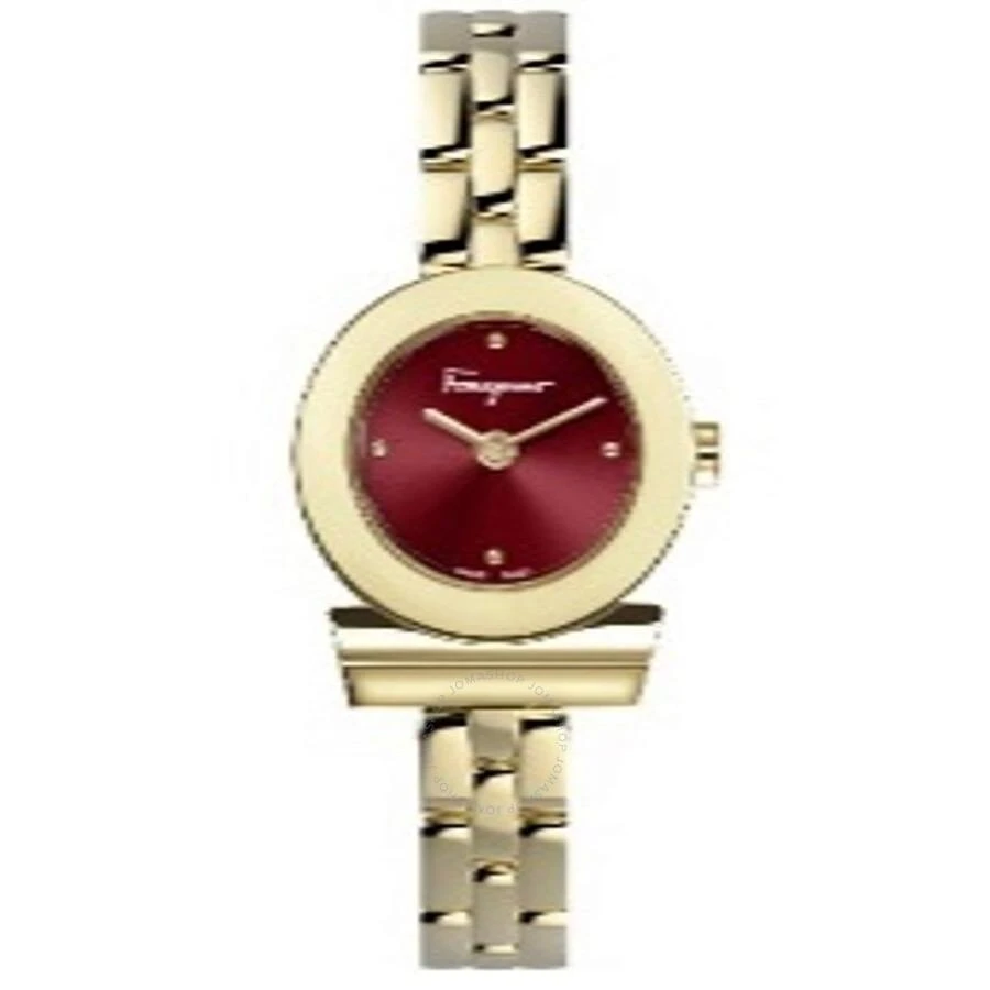 Salvatore Ferragamo Gancino Quartz Red Dial Ladies Watch SFPD02424 1