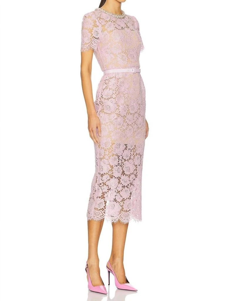 lace dress peplum Long Dusty Rose Peplum Formal Dress with Long Sleeves Dusty Rose / 18 main image 1