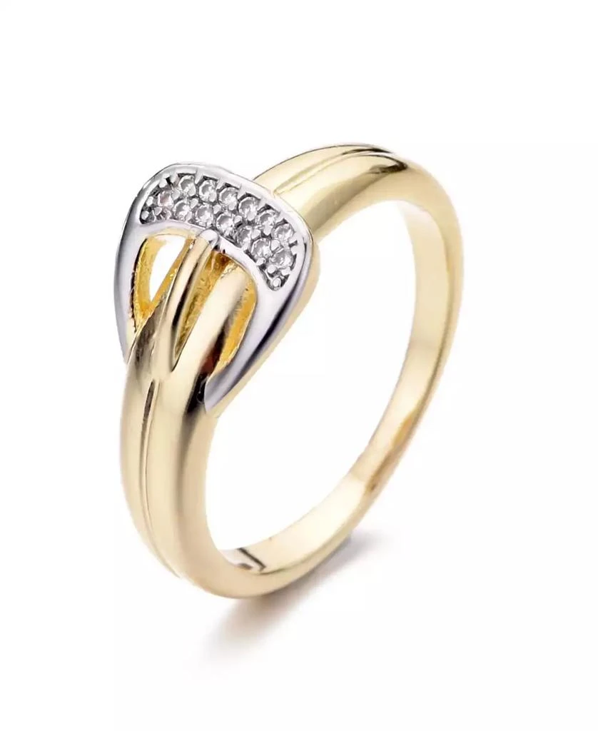 ADORNIA Gold Buckle Band Ring