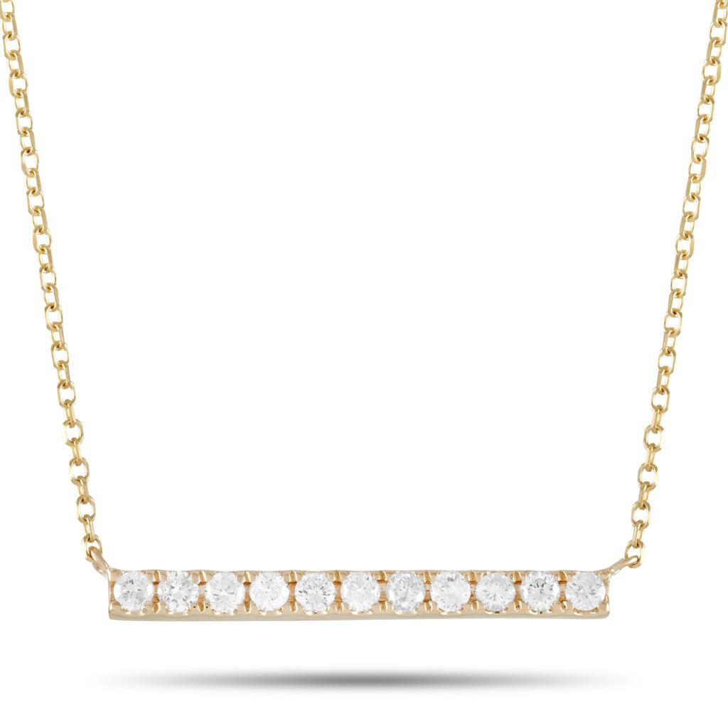 Non Branded 14K Yellow Gold 0.25 ct Diamond Pendant Necklace