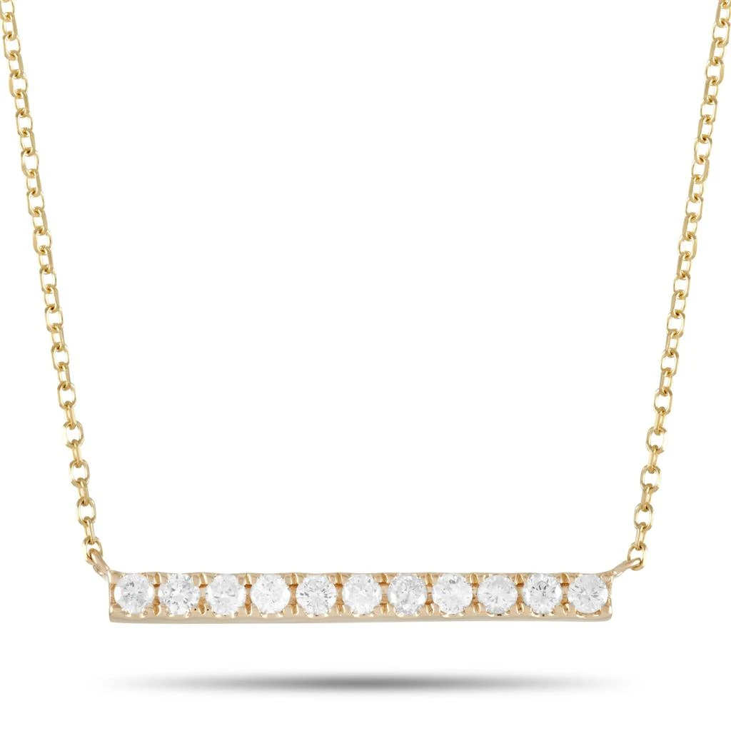 Non Branded 14K Yellow Gold 0.25 ct Diamond Pendant Necklace 1