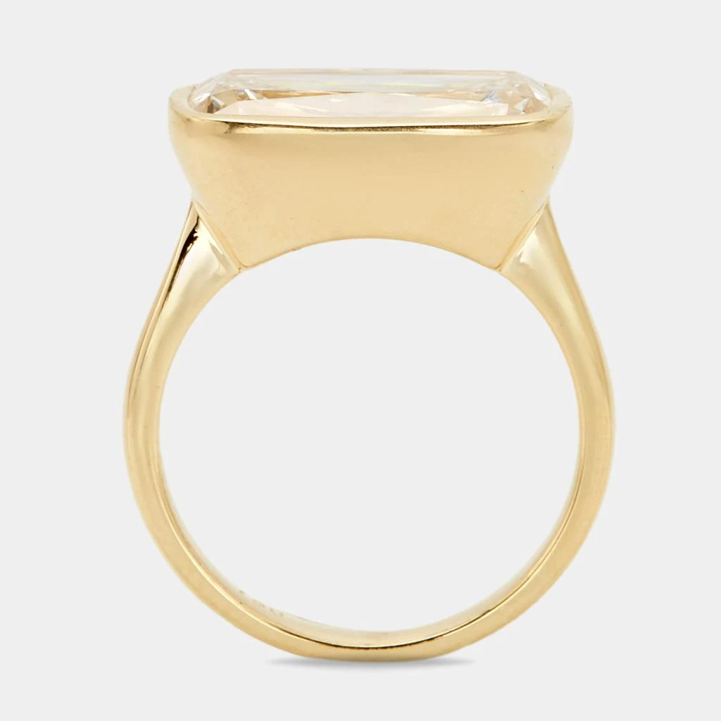 The Diamond Edit 5.30 cts Elongated Cushion 18k Yellow Gold Lab Grown Diamonds Ring Size 51 5