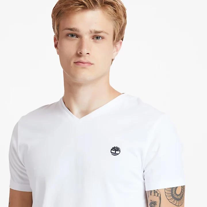 Timberland Dunstan River V-Neck T-Shirt for Men in White 5