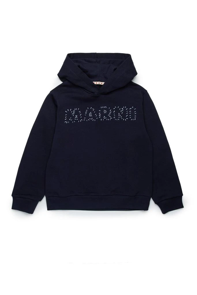 Marni Kids Marni Kids Logo Embroidered Hoodie 1