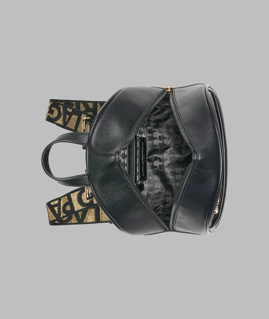NWT! Karl Lagerfeld Paris Maybelle Backpack Fur Patch Logo Black display picture 3