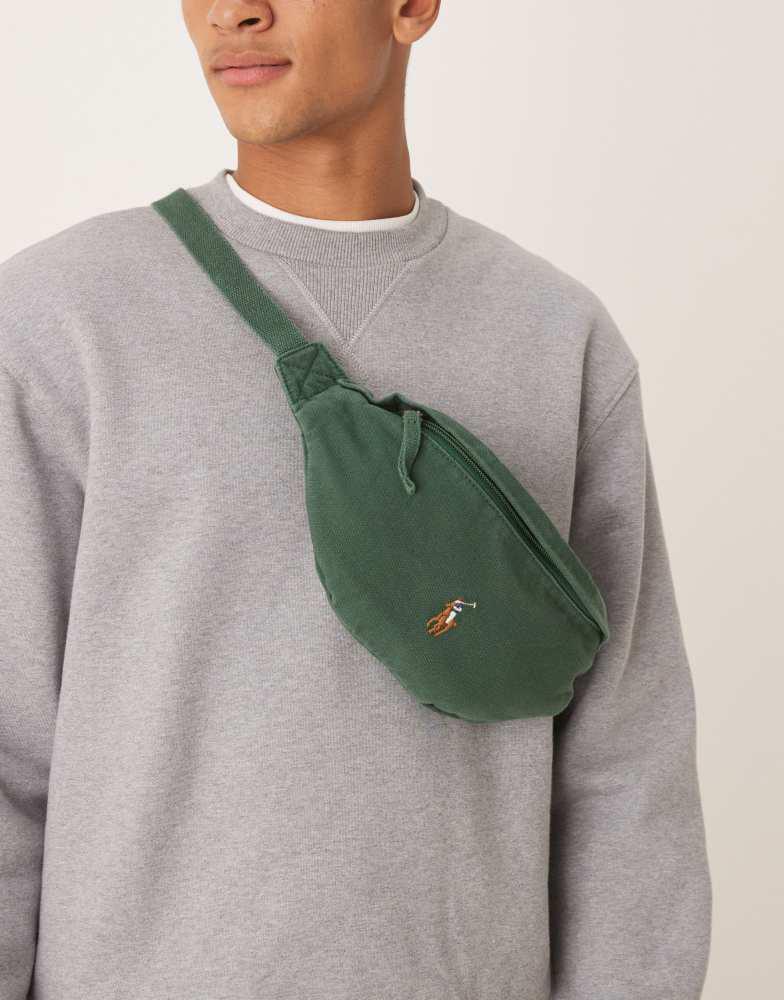 Ralph Lauren Polo Ralph Lauren icon logo canvas bum bag in dark green