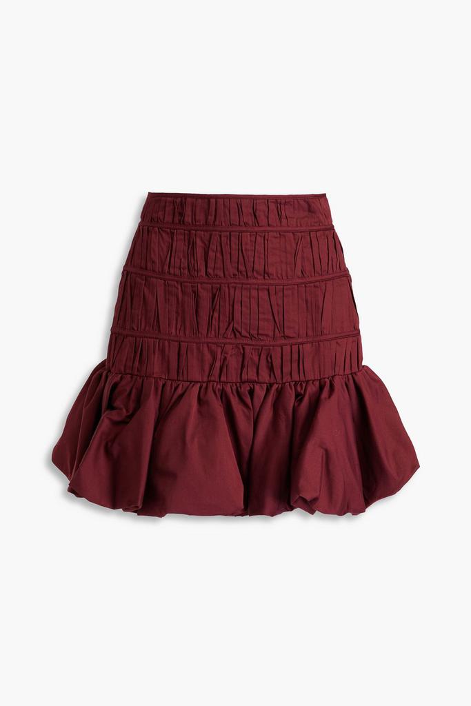Aje La Vie plissé cotton-poplin mini skirt