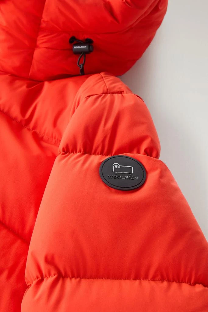 Woolrich Sierra Supreme Long Parka in Stretch Nylon - Men - Orange 3