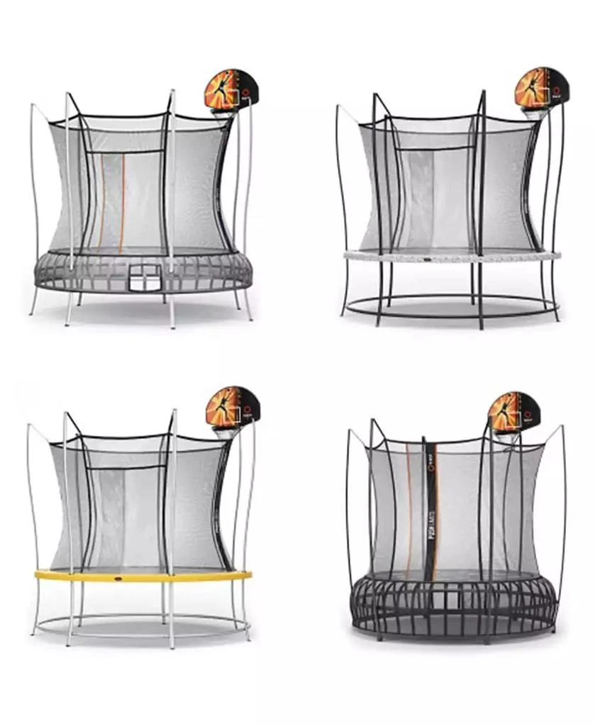 Vuly Trampolines Basketball Set Attachment with Backboard, Netted Hoop, Mini Basketball, and Hand Air Pump Compatible with Trampolines and Swing Sets 4
