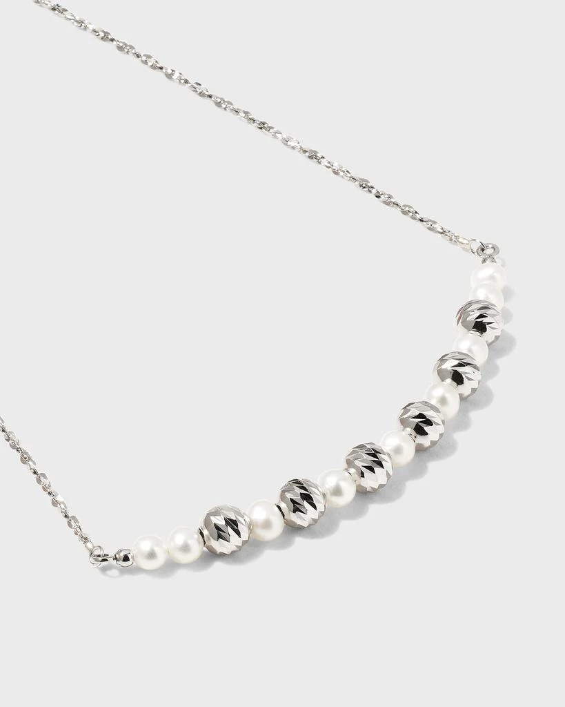 Platinum Born Platinum Pearl and Bead Necklace 3
