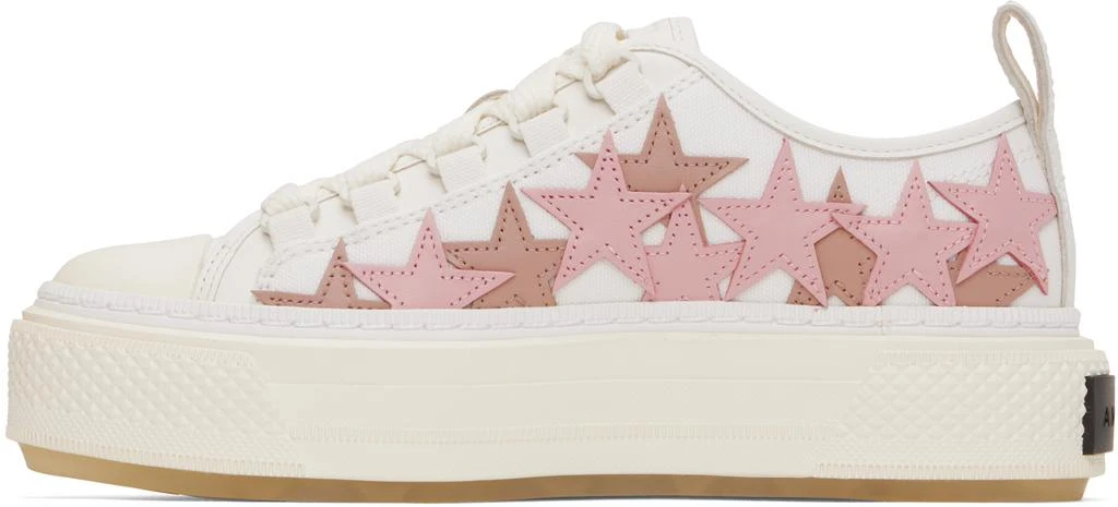 AMIRI White & Pink Stars Court Low Sneakers 3