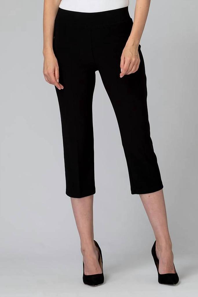 JOSEPH RIBKOFF Joseph Ribkoff - Rear Hem Slit Flared Cropped Capri