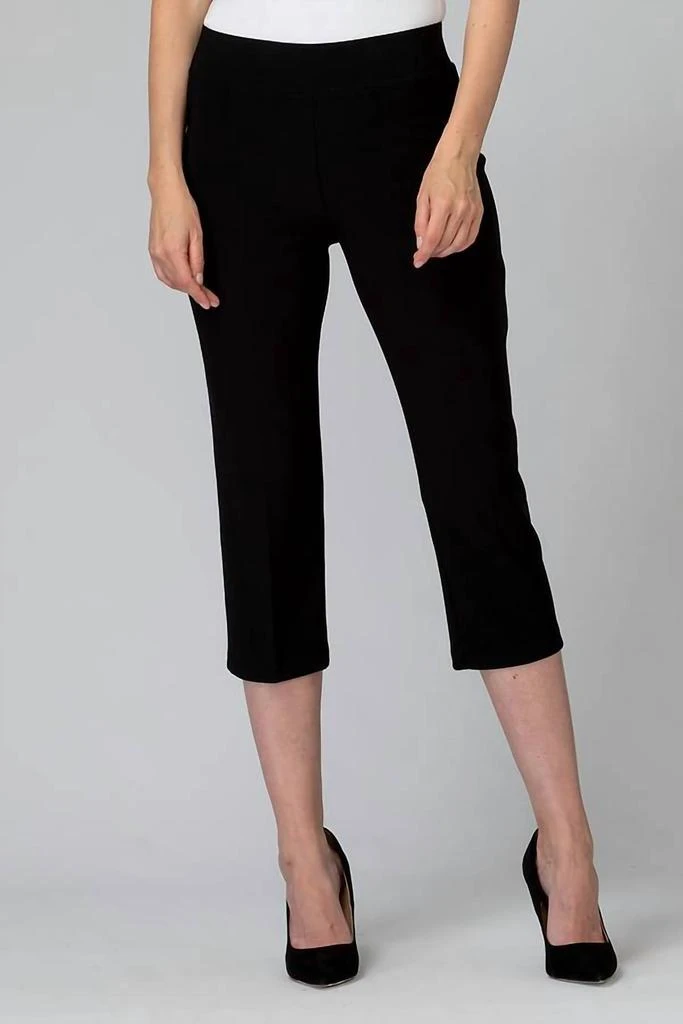 JOSEPH RIBKOFF Joseph Ribkoff - Rear Hem Slit Flared Cropped Capri 1