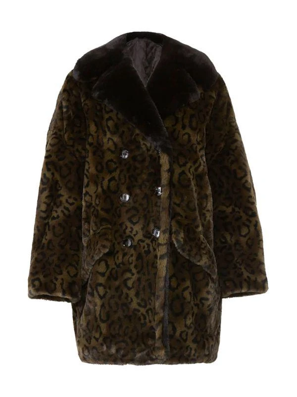 The Kooples Leopard Faux Fur Coat 4