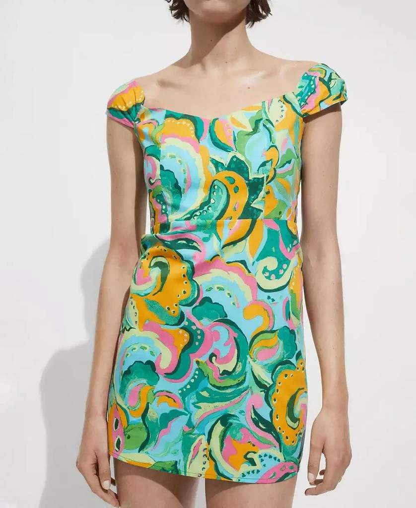 Mango Women's Printed Short Dress 2