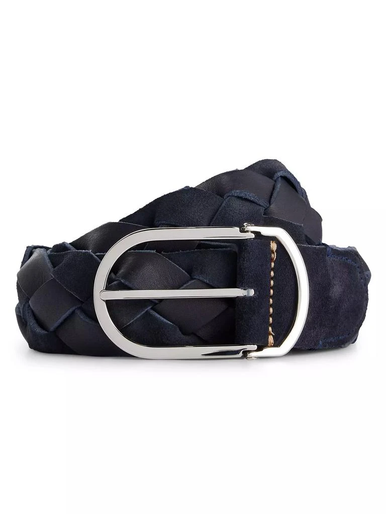 BOSS Woven-Suede Belt with Buckle 1