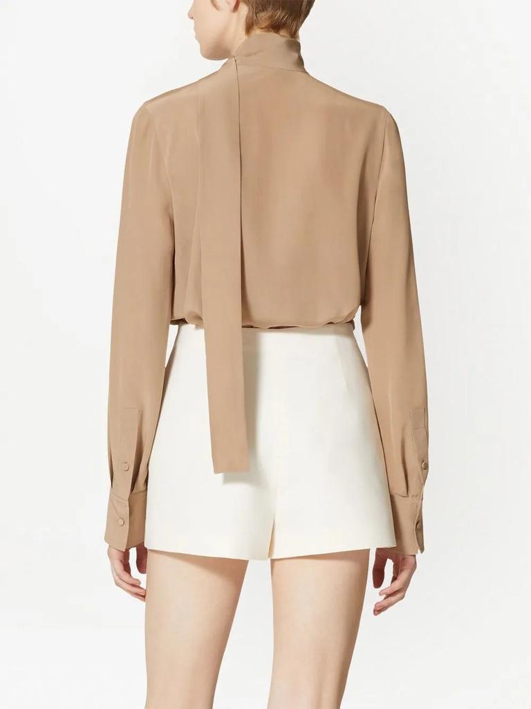Valentino Valentino Scarf-Detail Silk Blouse