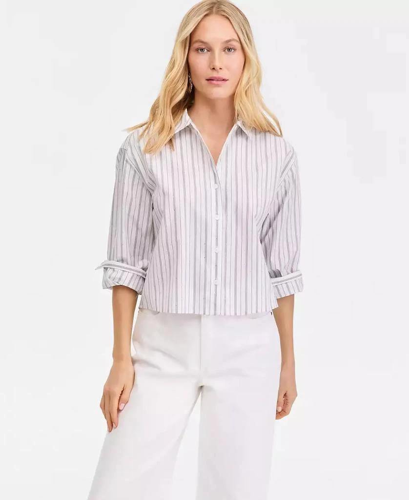 ladies short sleeve denim dress Bow Accent Shift self-portrait Denim Bow Mini 1950 swing dresses allowing you to define Width:W34